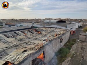 incendio en una fábrica de madera de Quart de Poblet